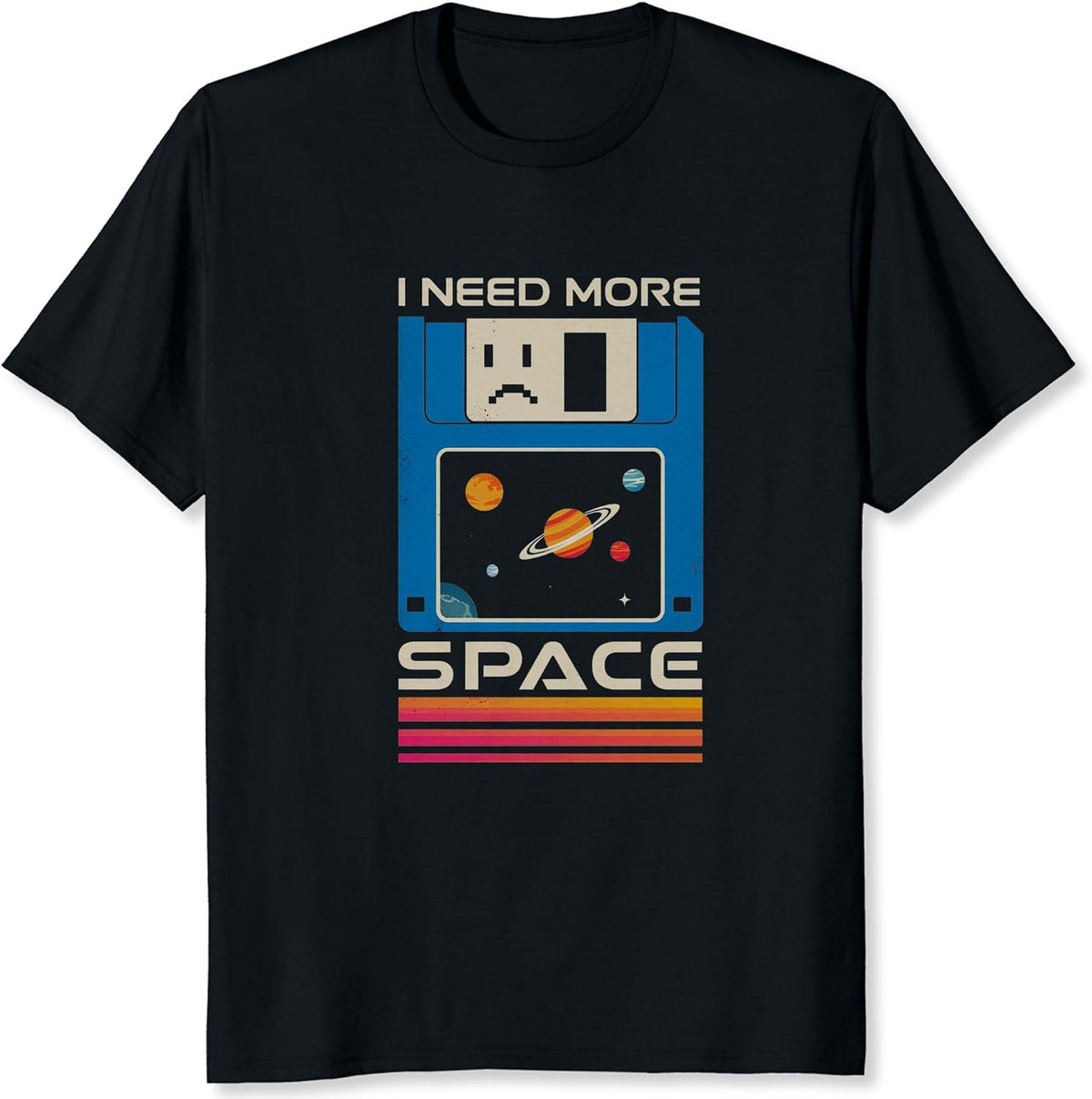 I Need More Space Shirt Retro Floppy Disk Illustration product image 1