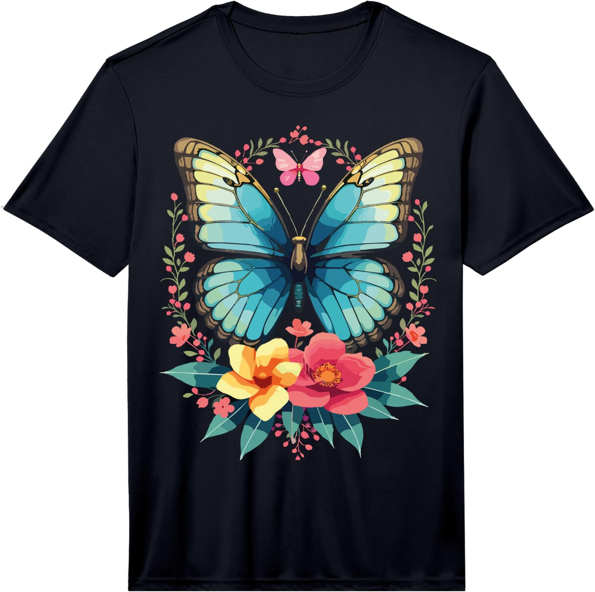 Beautiful Blue Butterfly with Flowers Aesthetic Nature product image 1
