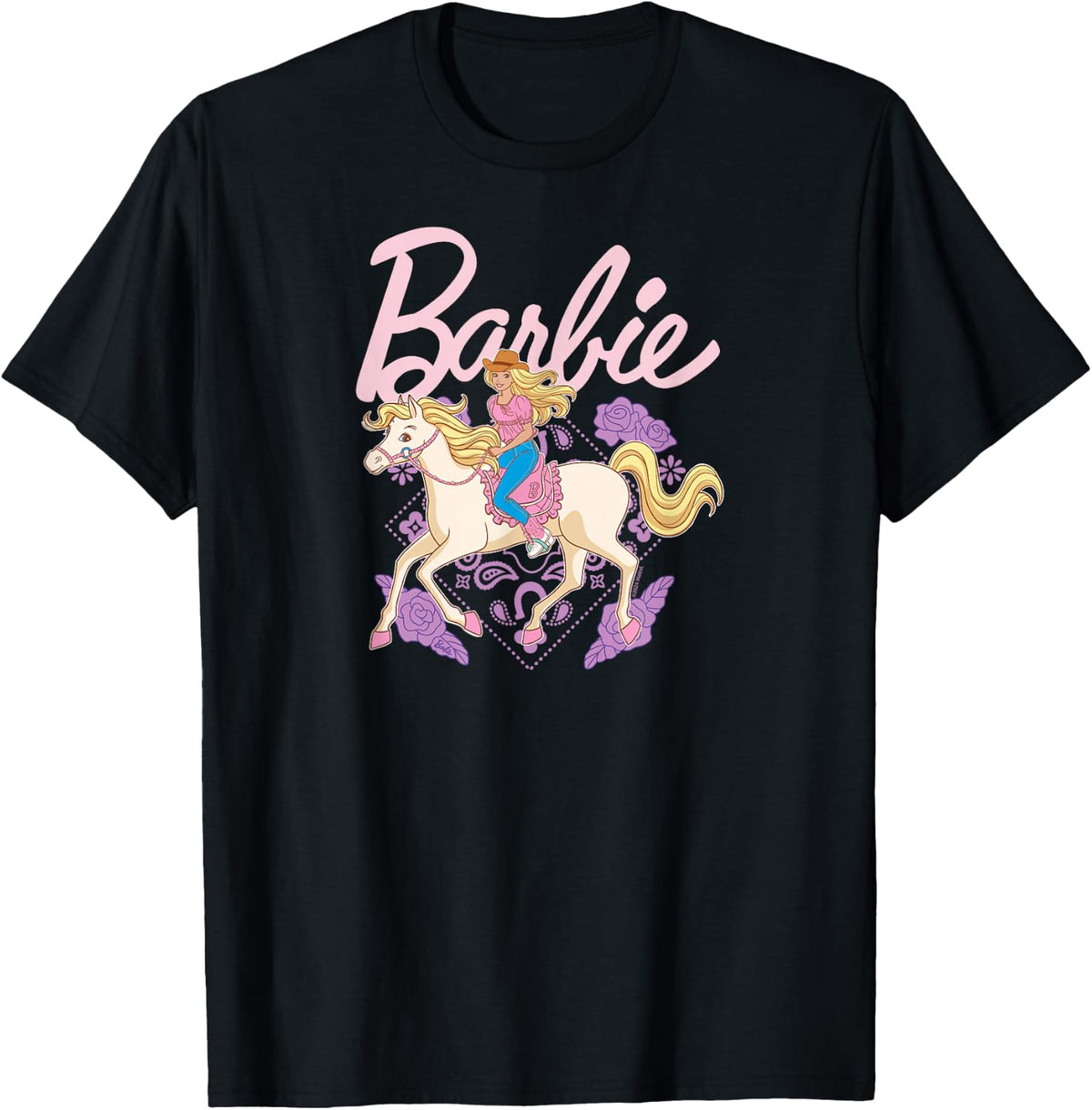 Barbie - Western Cowgirl Riding On Horse T-Shirt product image 1