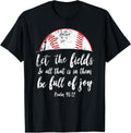 Baseball Bible Verse Shirt Cute Christian Psalm 96 Gift product image 1