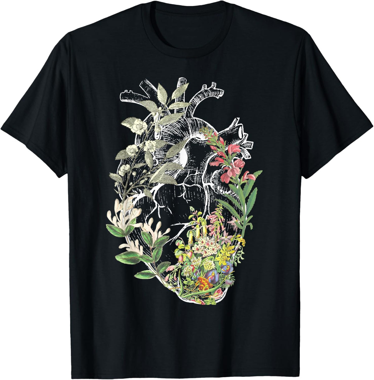 Anatomical Heart and Flowers Show Your Love T-Shirt product image 1